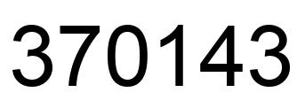 Number 370143 black image