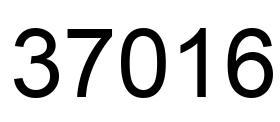 Number 37016 black image