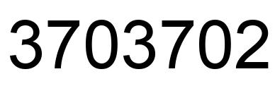 Number 3703702 black image