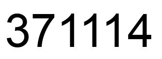 Number 371114 black image