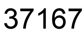 Number 37167 black image
