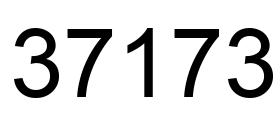 Number 37173 black image