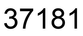 Number 37181 black image