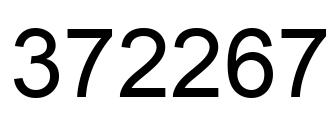 Number 372267 black image