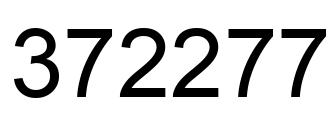 Number 372277 black image