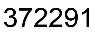 Number 372291 black image