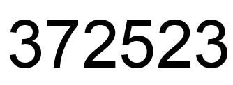 Number 372523 black image