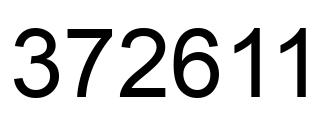 Number 372611 black image