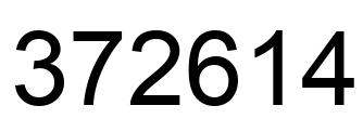 Number 372614 black image