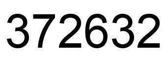 Number 372632 black image