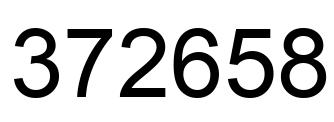 Number 372658 black image