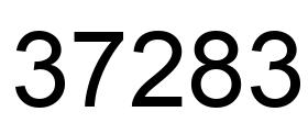 Number 37283 black image