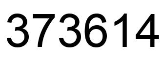 Number 373614 black image