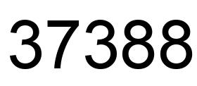 Number 37388 black image