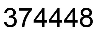Number 374448 black image
