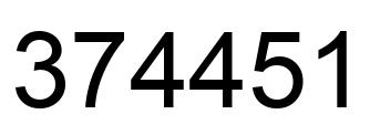 Number 374451 black image