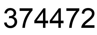Number 374472 black image