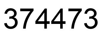 Number 374473 black image