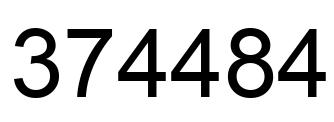 Number 374484 black image