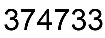 Number 374733 black image
