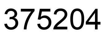 Number 375204 black image