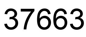 Number 37663 black image