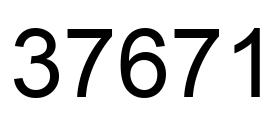 Number 37671 black image