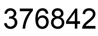 Number 376842 black image