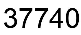 Number 37740 black image