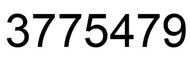 Number 3775479 black image