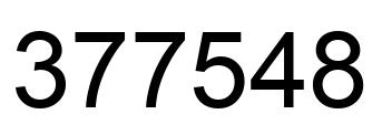 Number 377548 black image