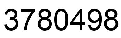 Número 3780498 imagen negro