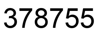 Número 378755 imagen negro
