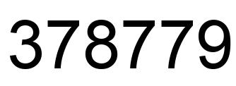 Number 378779 black image