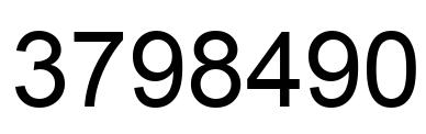 Number 3798490 black image