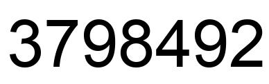 Number 3798492 black image