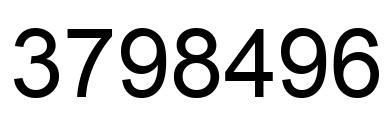 Number 3798496 black image