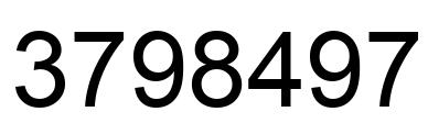 Number 3798497 black image