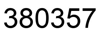 Número 380357 imagen negro