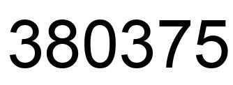 Number 380375 black image