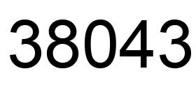 Number 38043 black image