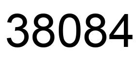 Number 38084 black image