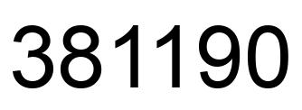 Number 381190 black image