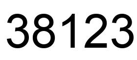 Number 38123 black image