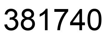 Número 381740 imagen negro
