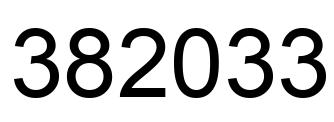 Number 382033 black image