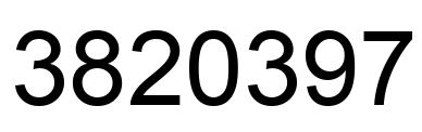Number 3820397 black image