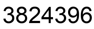 Number 3824396 black image