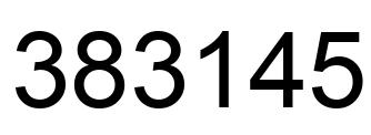 Number 383145 black image