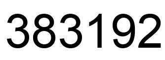 Number 383192 black image